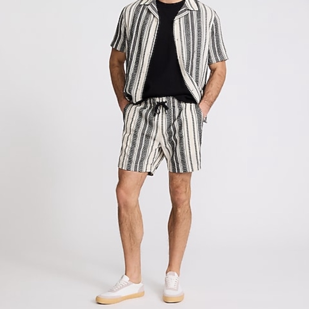 Striped Shirt and Shorts Set